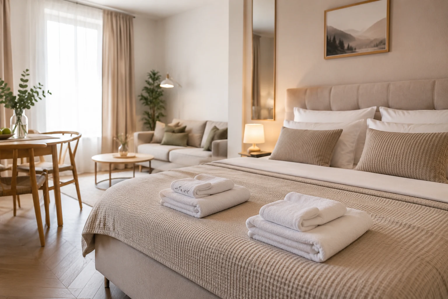 Stylově zařízený apartmán připravený pro hosty na krátkodobý pronájem