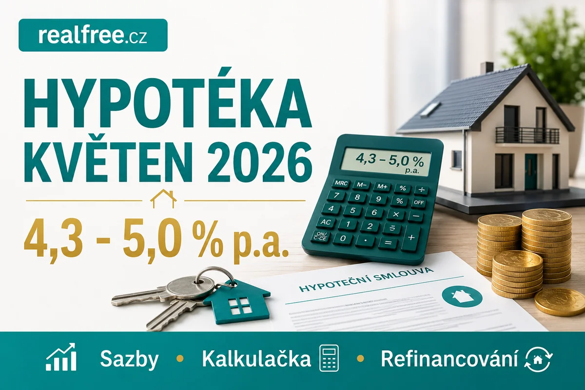 Hypotéka květen 2026 — sazby