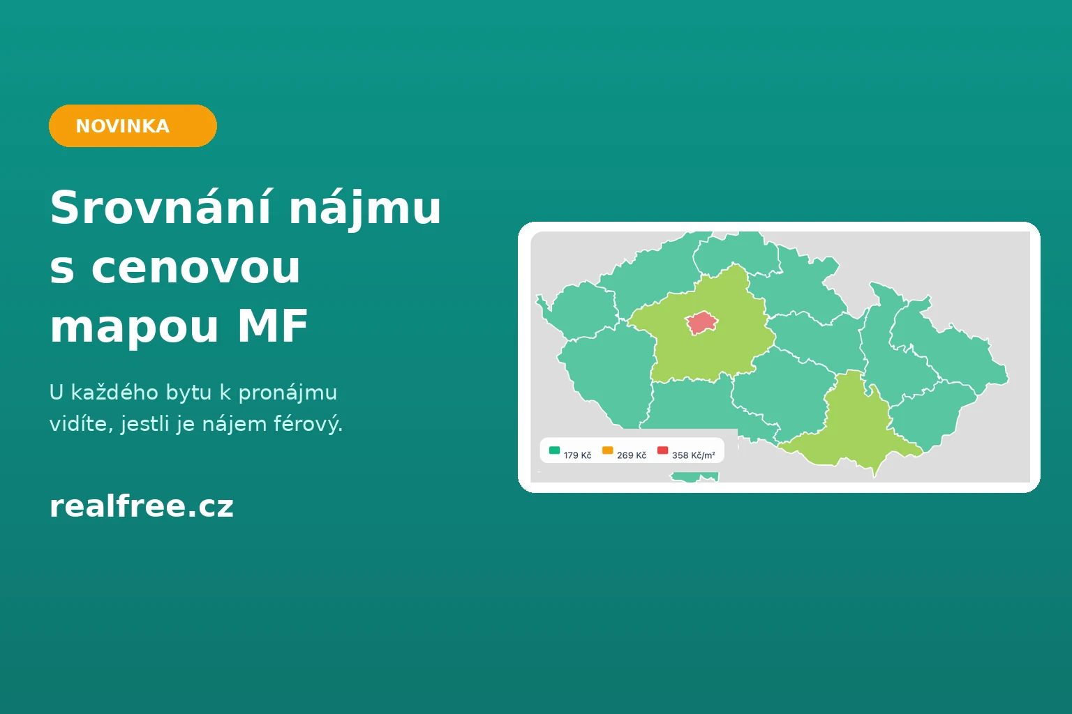 Novinka: u nájmů bytů vidíte srovnání s cenovou mapou. Férový nájem poznáte na první pohled