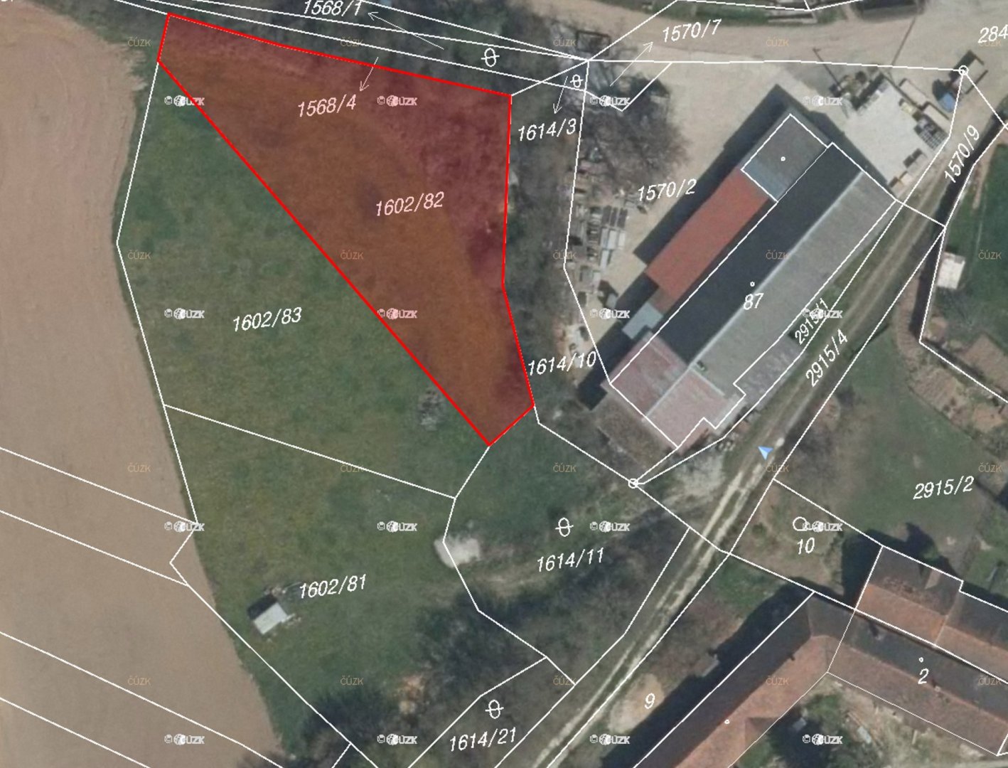 Prodej stavebního pozemku 1164 m² Ledce u Plzně — foto 1