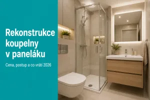 Rekonstrukce koupelny v paneláku 2026: cena, postup a co vrátí při prodeji