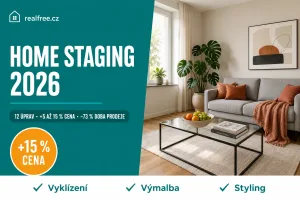 Home staging před prodejem bytu 2026: 12 levných úprav, které zvýší nabídkovou cenu o 5–15 %