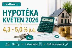Hypotéka 2026: aktuální sazby, kalkulačka a vývoj úroků
