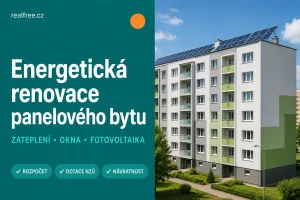 Energetická renovace panelového bytu 2026: zateplení, okna a fotovoltaika (rozpočet)