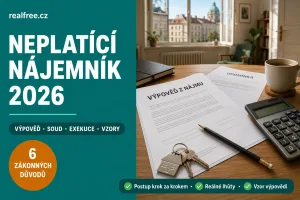 Neplatící nájemník 2026: postup výpověď → soud → exekuce + vzory + reálné lhůty