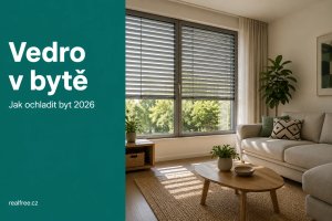 Vedro v bytě 2026: jak ochladit byt — stínění, větrání a klimatizace