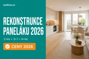 Rekonstrukce panelového bytu 2026: cena podle dispozic, postup, kde ušetřit