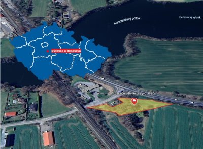 Pozemek Bystřice u Benešova - 3 531 m2